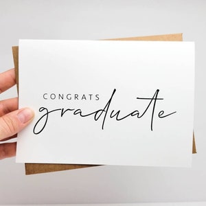 Minimalist High School or College Graduation Congratulations Card - Etsy