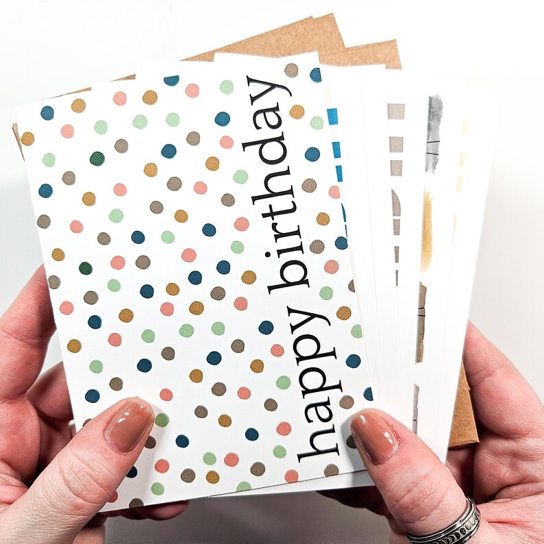 Colorful Birthday Card Variety Pack - Set of Generic Birthday Cards - Etsy