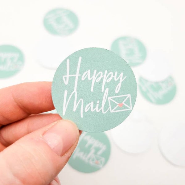 Happy Mail Envelope Sticker Seal - Happy Mail Packaging Sticker