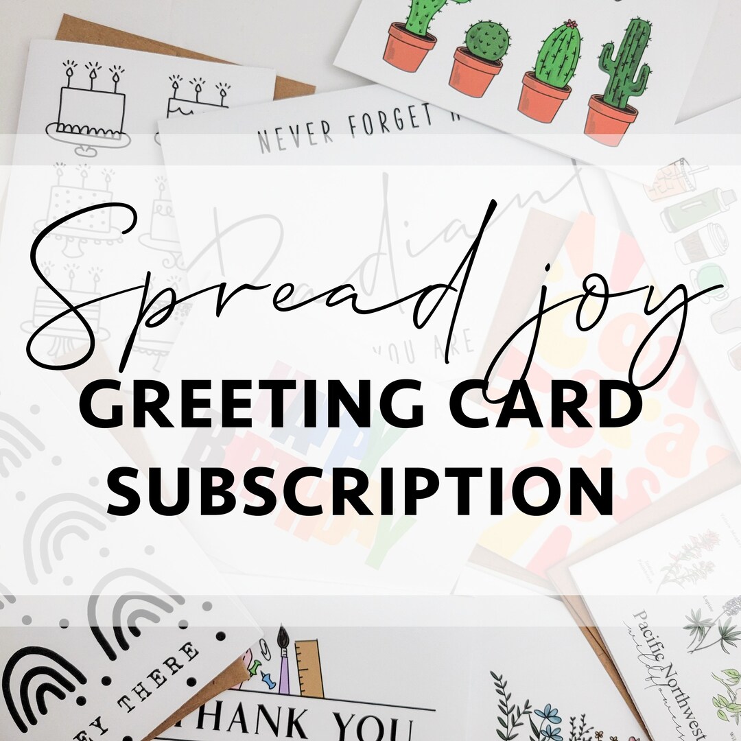 Monthly Greeting Card Subscription Surprise Greeting Card Every Month