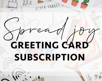 Greeting Card Subscription: Monthly Surprise, Handmade Designs