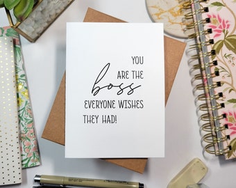 Boss's Day Greeting Card: Kind Appreciation Card for Boss