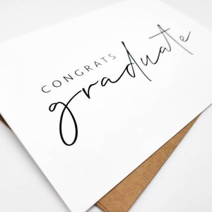 Minimalist High School or College Graduation Congratulations Card image 3