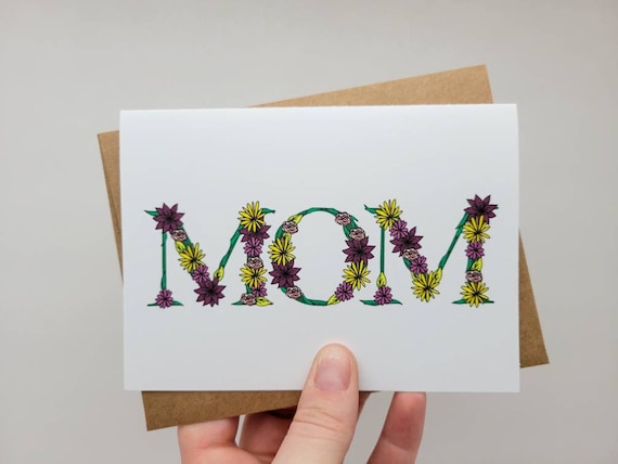 Pretty Floral Greeting Card for Mom