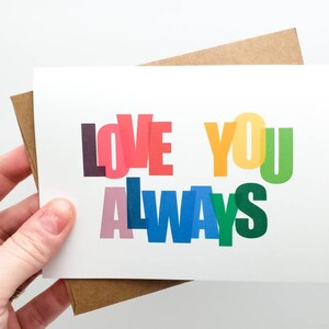 Rainbow Colored Love You Greeting Card