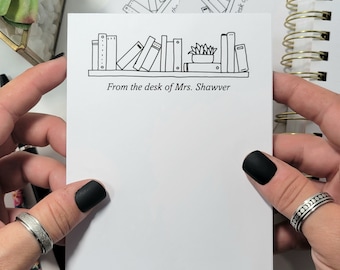 Custom Notepad for Teachers - Teacher Appreciation Gift for School Librarian