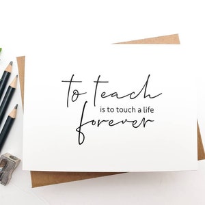Minimalist Thank You Greeting Card for Teacher Appreciation