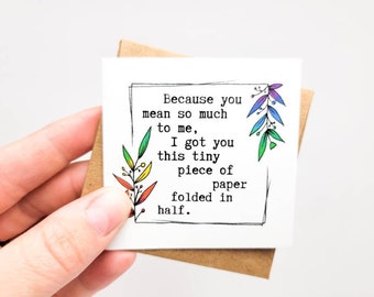 Sarcastic Little Thinking of You Greeting Card
