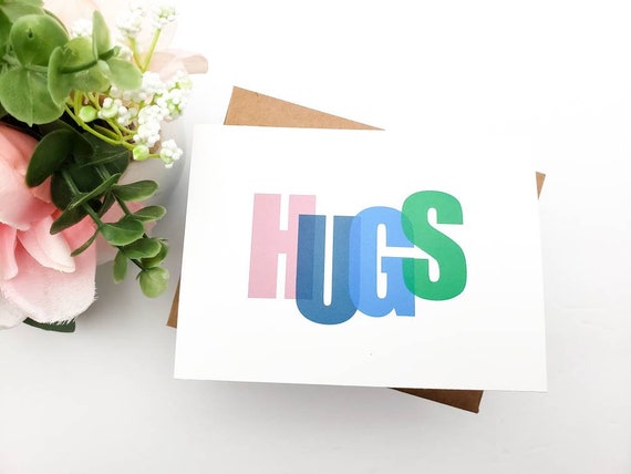 Condolences and Sympathy Greeting Card - Sending Hugs Greeting Card to Cheer Someone Up