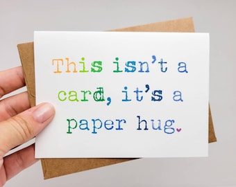 Sending A Hug Greeting Card: Condolences Card