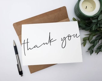 Minimalist Thank You Greeting Card