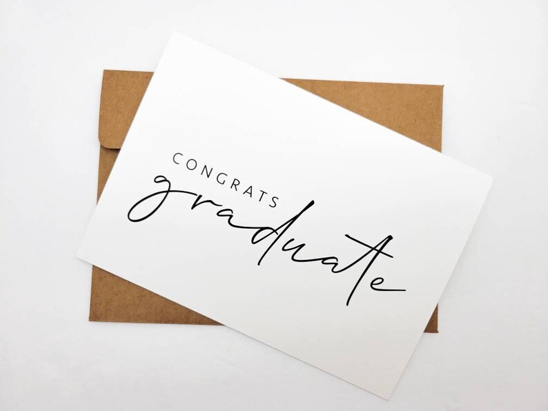 Minimalist High School or College Graduation Congratulations Card image 6