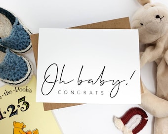 Simple Minimalist Baby Shower Card - Card for New Mom