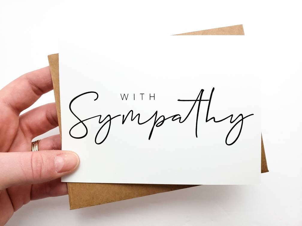 With Sympathy Banner Etsy