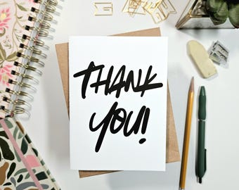 Simple Minimalist Thank You Greeting Card