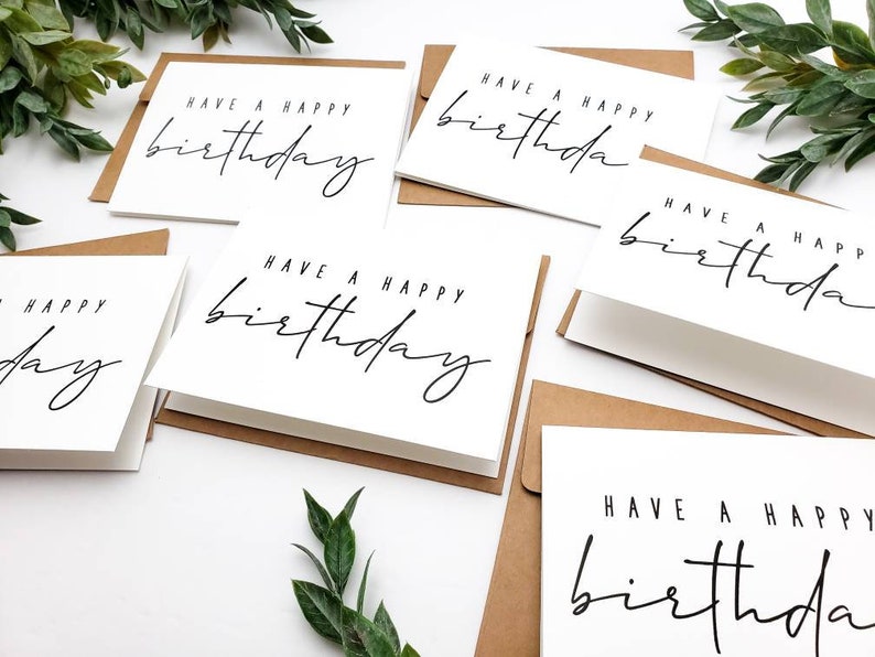 Birthday Card Variety Pack Simple Birthday Greeting Cards Etsy