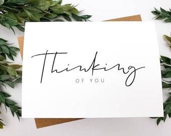 Minimalist Sympathy Card: Thinking of You, Condolences
