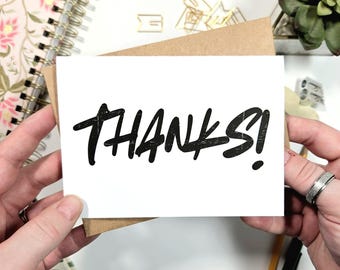 Simple Minimalist Thank You Greeting Card
