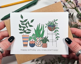 Funny Plant Lady Birthday Card: Sarcastic Birthday Wishes