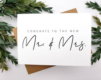 Simple Wedding Card for Newlyweds