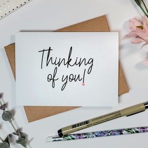 Simple Thinking of You Card - Minimalist Just Because Card