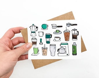 Coffee Lover Greeting Card, Any Occasion