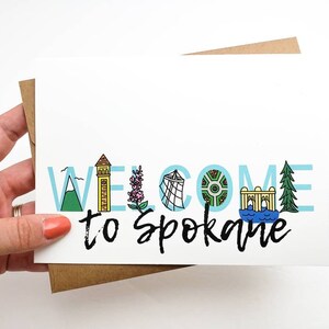Welcome to Spokane Card: Washington New Neighbor Greeting