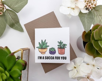 Funny Succulent Pun Card: Gardener Gift, Friendship Card