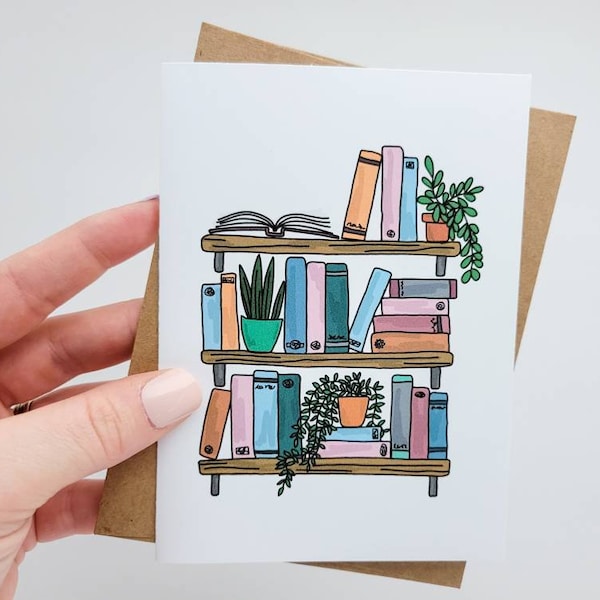 Pretty Book Greeting Card - Any Occasion Greeting Card for Book Lover