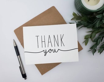 Simple Minimalist Thank You Greeting Card