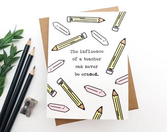 Teacher Appreciation Card: Minimalist Thank You Greeting Card