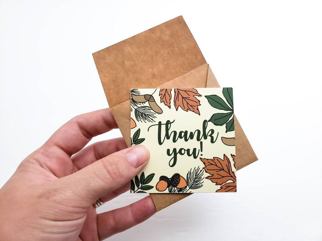 Rustic Thank You Card Small Fall Thank You Card Small - Etsy