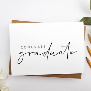 Minimalist High School or College Graduation Congratulations Card - Etsy