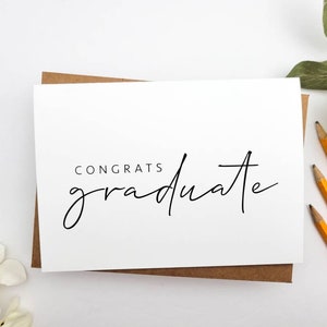 Minimalist High School or College Graduation Congratulations Card image 2