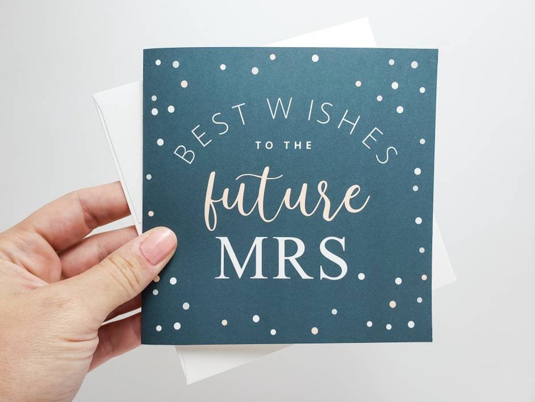 Pretty Bridal Shower Card Best Wishes Bridal Shower Card for Future Bride Etsy