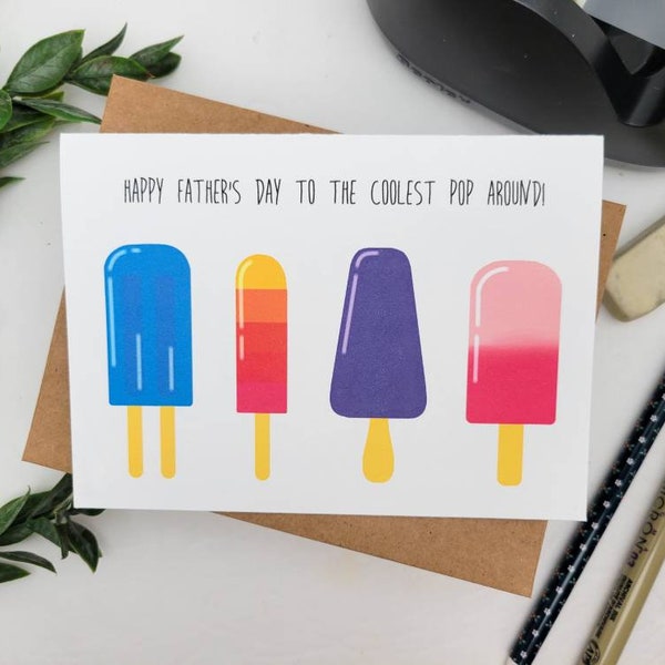 Funny Father's Day Card for Pop - Fun Popsicle Pun Father's Day Card