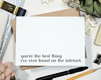 Funny Love Card - Internet Couple Anniversary Card