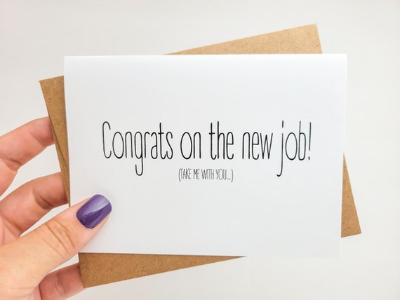 Funny Congratulations Card for Coworker Getting New Job