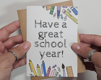 Back to School Card for Student or Teacher – Back to School Gift