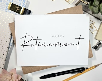 5x7 Minimalist Retirement Card