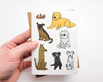 Dog Breed Greeting Card: Illustrated Dog Art, Any Occasion