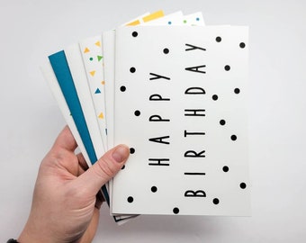 Simple Colorful 5x7 Birthday Card Variety Pack