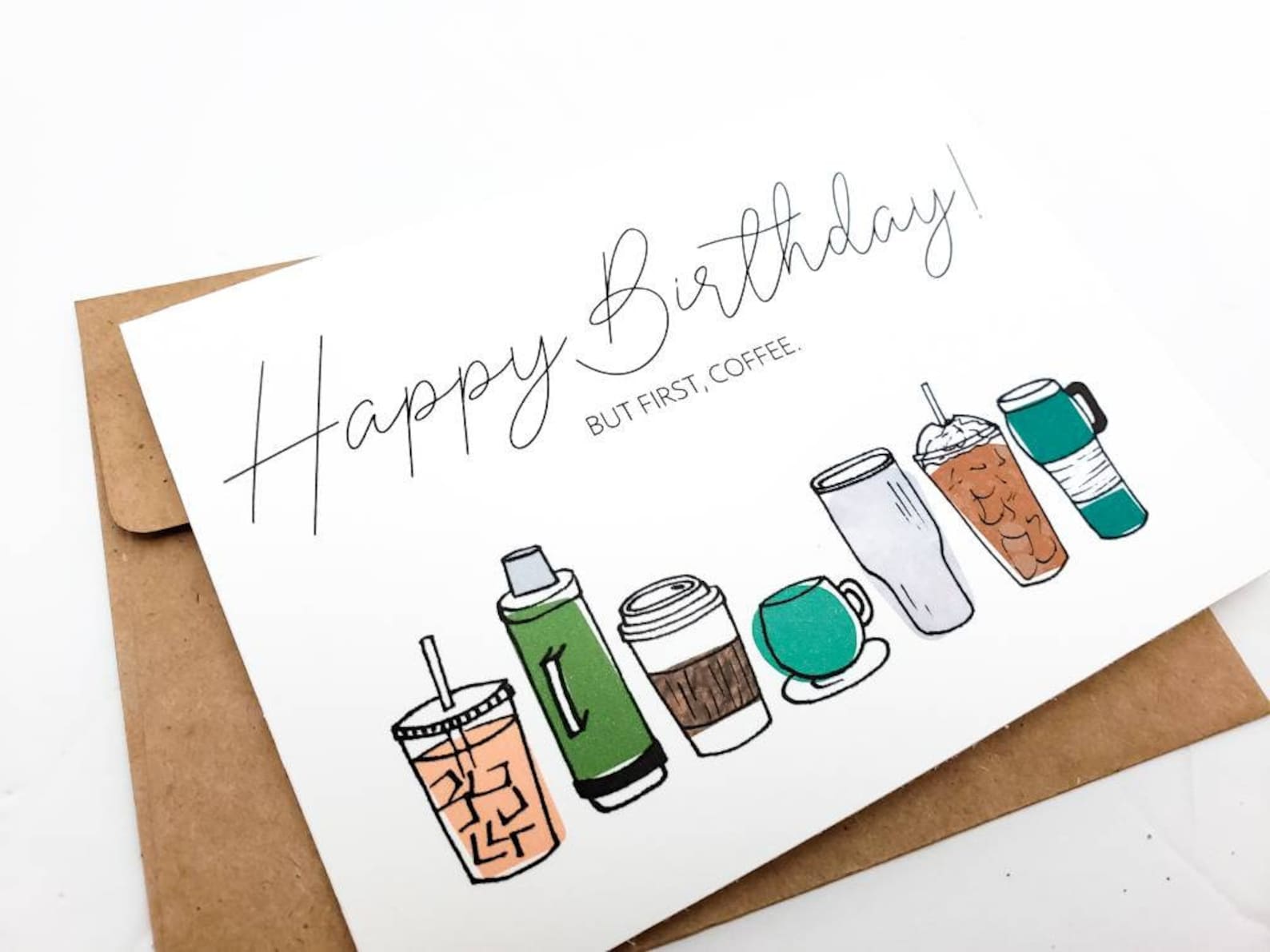 Coffee Birthday Greeting Card I Love Coffee Birthday Card Etsy