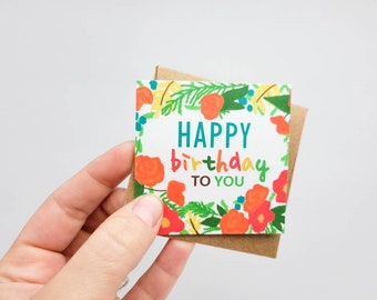 Tiny Birthday Card Etsy