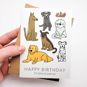Dog Themed Happy Birthday Card - Dog Pun Birthday Card
