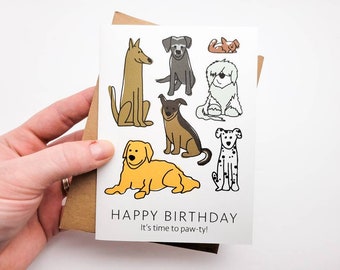 Dog Breed Happy Birthday Card: Pun Greeting Card