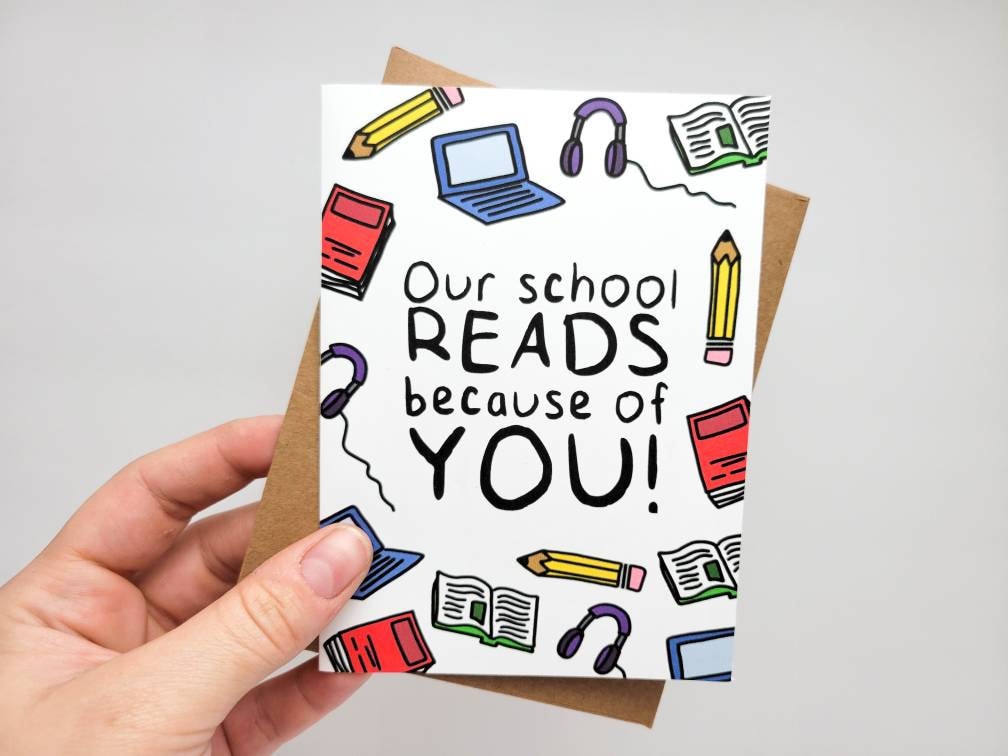 greeting-card-for-school-librarian-teacher-appreciation-card-for-elementary-librarian-etsy for Librarian Thank You Card Printable Free Greeting Card for School Librarian - Teacher Appreciation Card for Elementary Librarian - Etsy for Librarian Thank You Card Printable Free