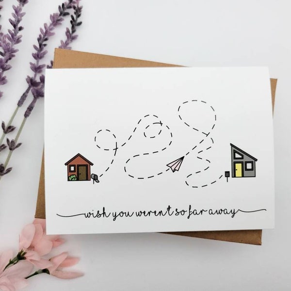 Long Distance Friendship or Relationship Card - Card for Someone Who Just Moved