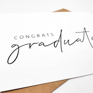Minimalist High School or College Graduation Congratulations Card image 5