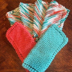 Knitted Dish Cloths, Hand Knit Dishcloths, Knitted Dish Cloths, Kitchen Towels, Wash Cloths, Dish Cloths, Dish Rags, Housewarming Gift
